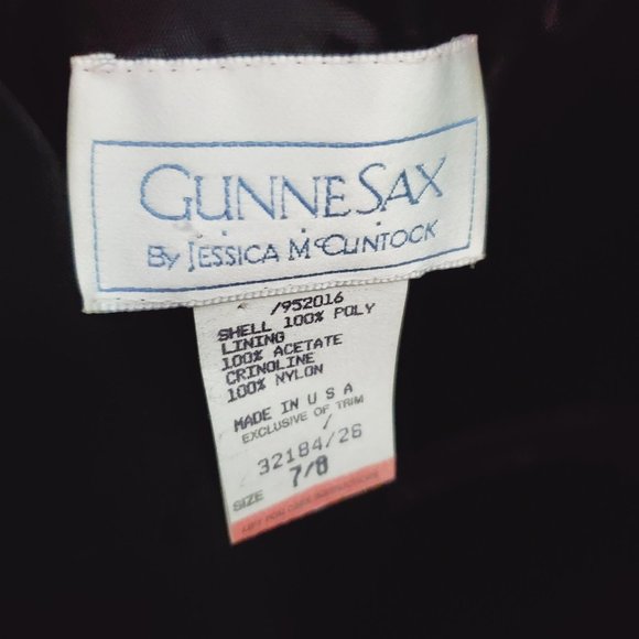 Vtg 1980's Jessica McClintock Gunne Sax Floral Foil Strappy Party Dress Sz 7/8 - Picture 12 of 12